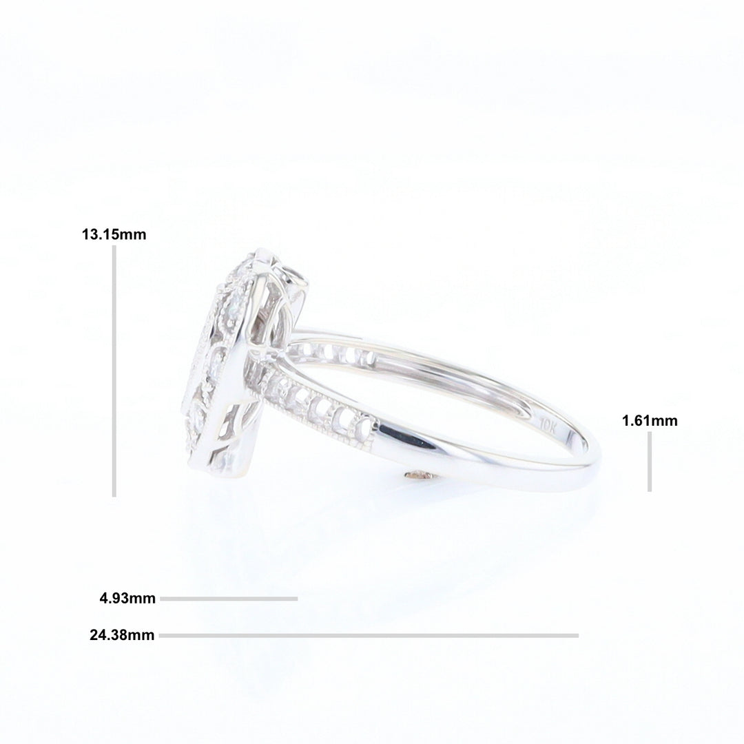 Open Heart Filigree Ring