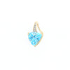 Trillion Blue Topaz Diamond Pendant