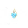 Trillion Blue Topaz Diamond Pendant