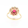 Floral Cluster Garnet Ring