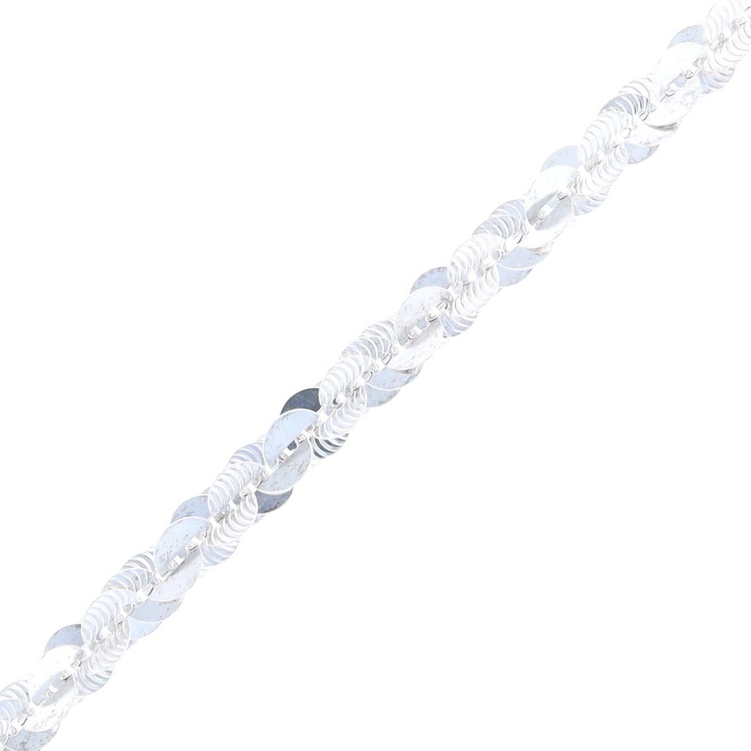 20" Flat Hammered Sterling Silver Chain