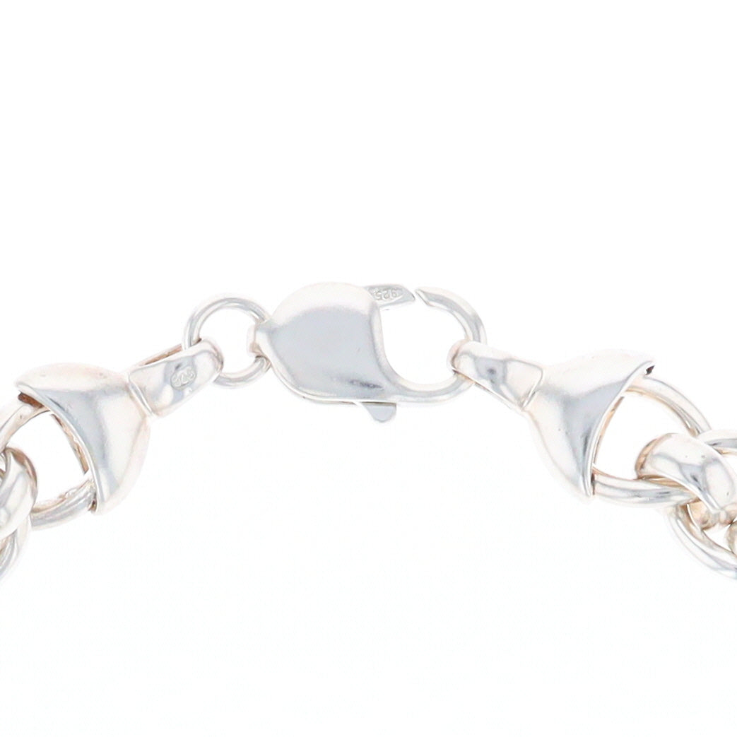 Sterling Silver Round Link Bracelet – Hawkes and Co Sterling Silver Round Link Bracelet – Hawkes and Co