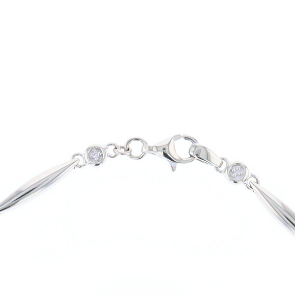 Elongated Link Diamond Bracelet