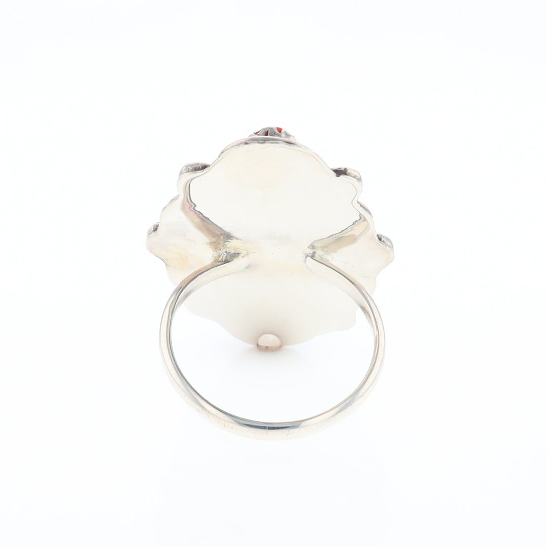 Bezel Set Coral Ring