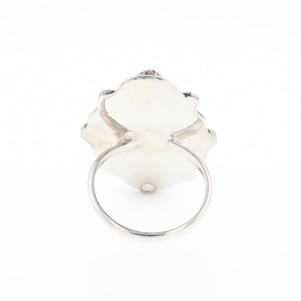 Bezel Set Coral Ring