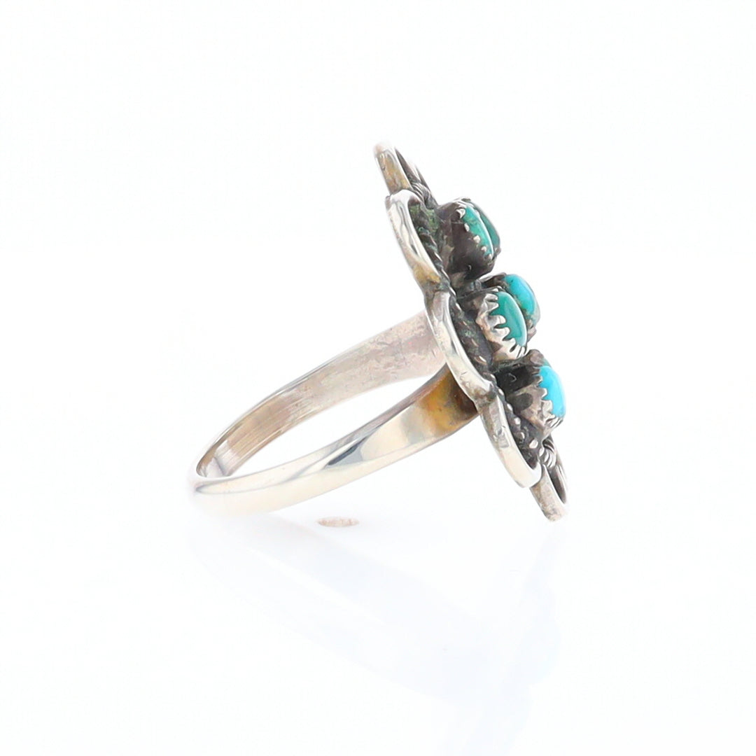 Turquoise Flower Ring