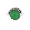 Green Glass Beaded Ring