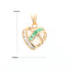 Open Criss-Cross Heart Emerald and Diamond Pendant