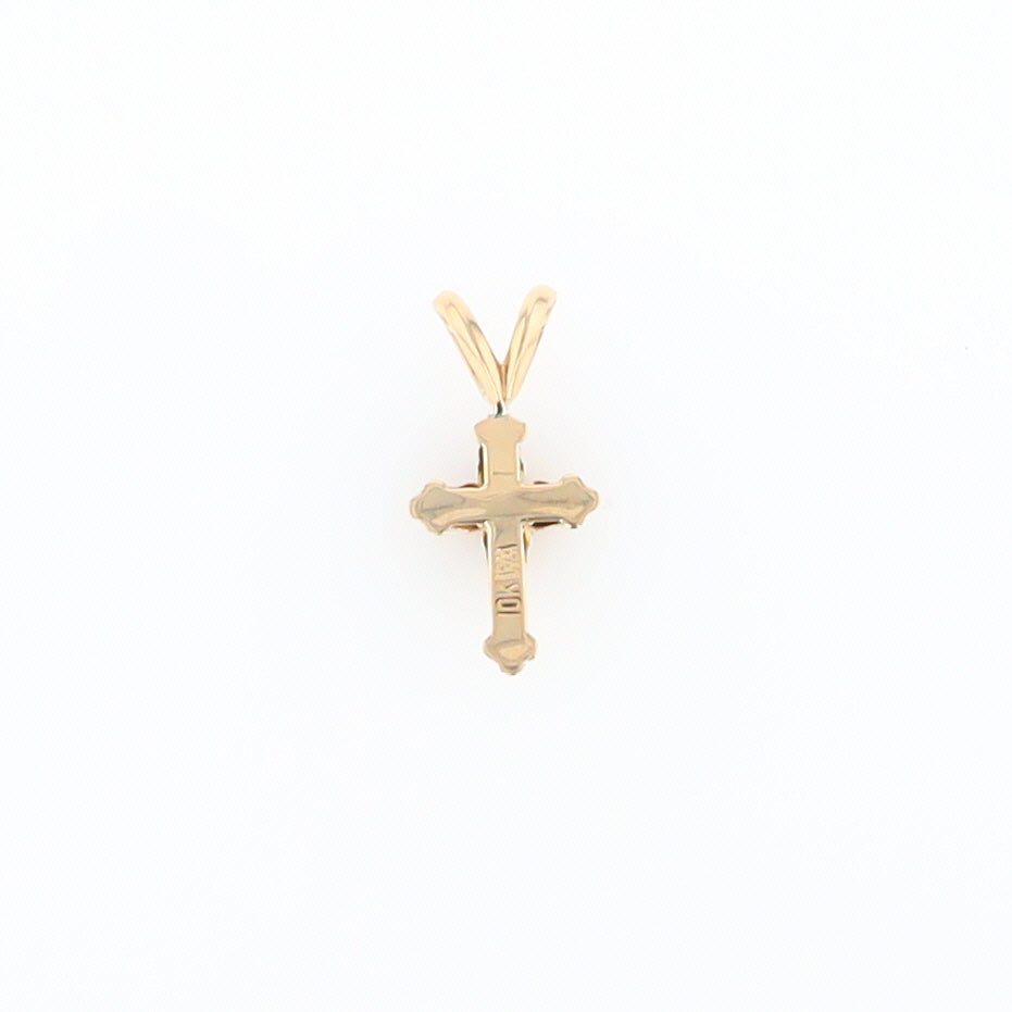 Black Hills Gold Diamond Cross Pendant