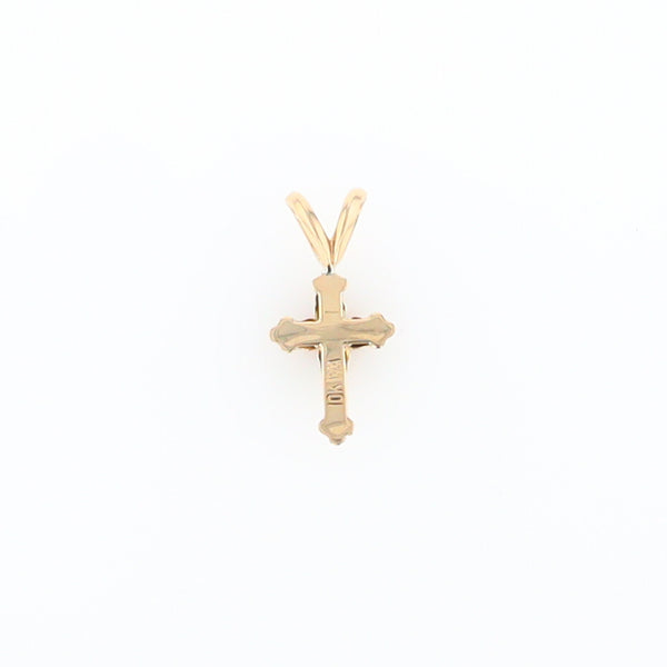 Black Hills Gold Diamond Cross Pendant