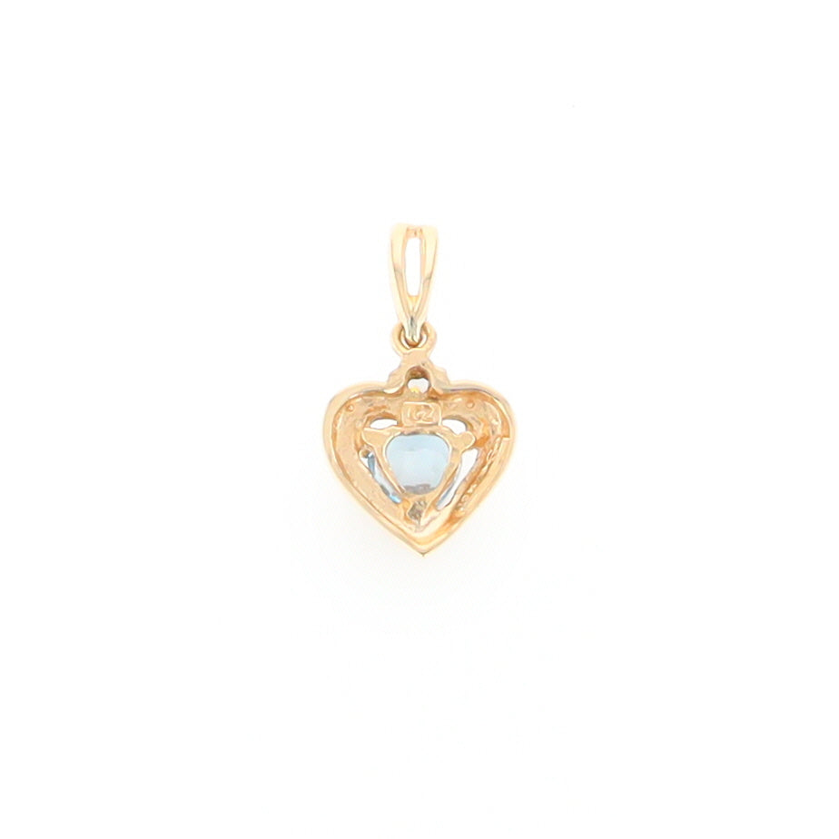 Blue Topaz Heart Pendant