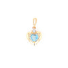 Blue Topaz Heart Pendant