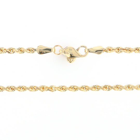 24" Yellow Gold Rope Chain