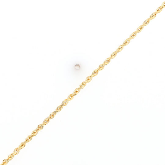 24" Yellow Gold Rope Chain