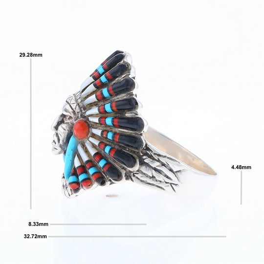 Native American Head Dress Ring