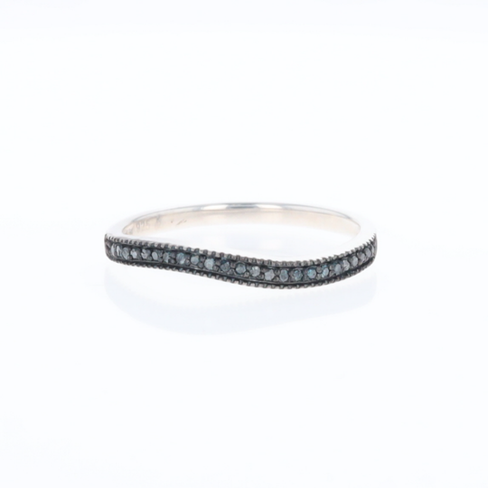 Stackable Blue Diamond Ring