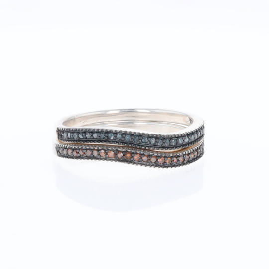 Stackable Blue Diamond Ring