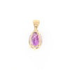 Oval Amethyst Diamond Pendant