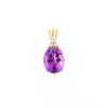 Oval Amethyst Diamond Pendant