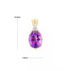 Oval Amethyst Diamond Pendant