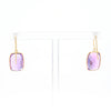 Solitaire Amethyst Dangle Earrings