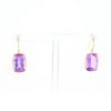 Solitaire Amethyst Dangle Earrings