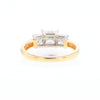 Two-Tone Princess Cut Diamond Engagement Ring