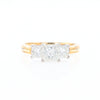 Two-Tone Princess Cut Diamond Engagement Ring