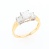 Two-Tone Princess Cut Diamond Engagement Ring