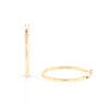 Gold Ribbed Hoop Earrings