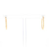 Gold Ribbed Hoop Earrings