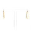 Gold Ribbed Hoop Earrings