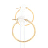 Gold Ribbed Hoop Earrings