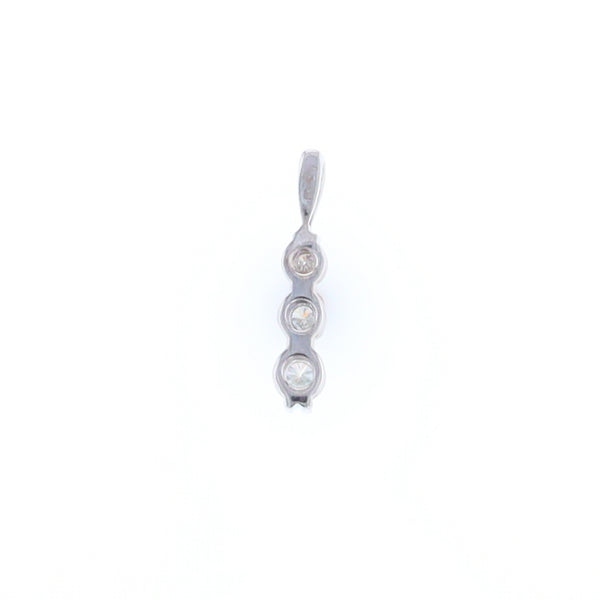 Three Diamond Drop Pendant