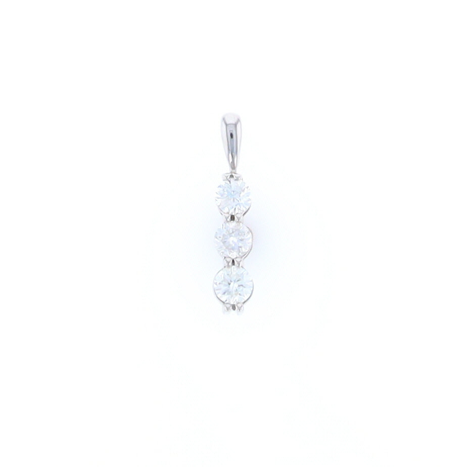 Three Diamond Drop Pendant