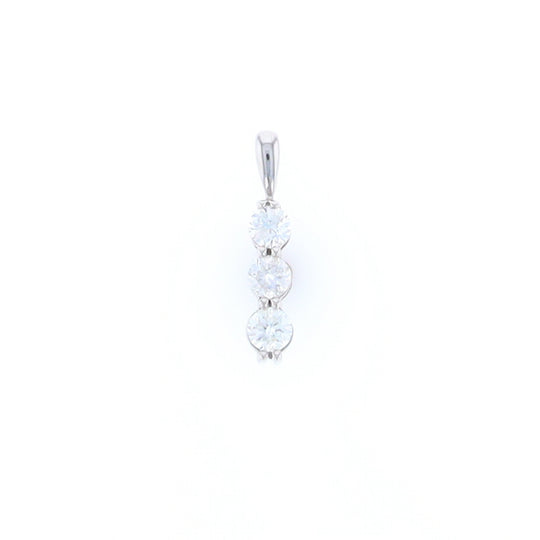 Three Diamond Drop Pendant