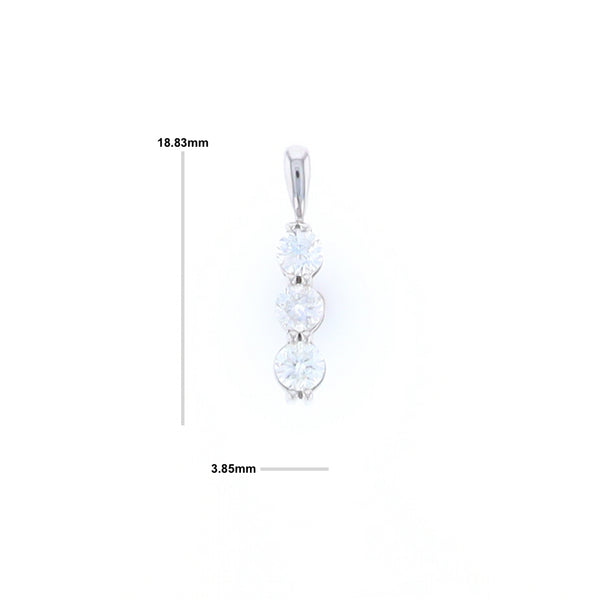 Three Diamond Drop Pendant