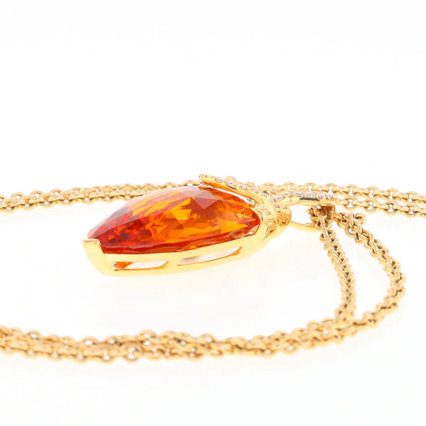 Citrine Pendant with Diamond Bail