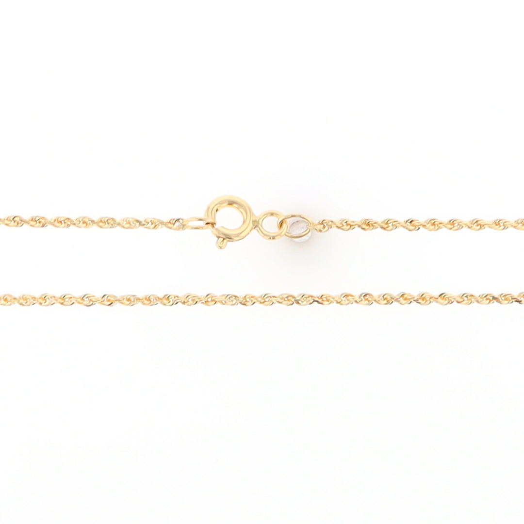 19" Yellow Gold Rope Chain