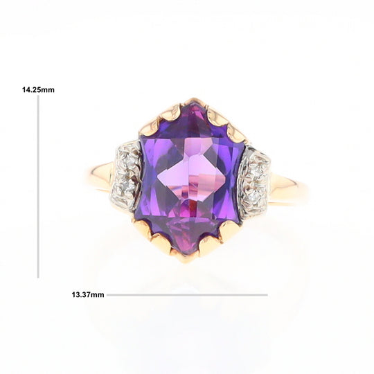 Vintage Hexagon Sapphire Ring