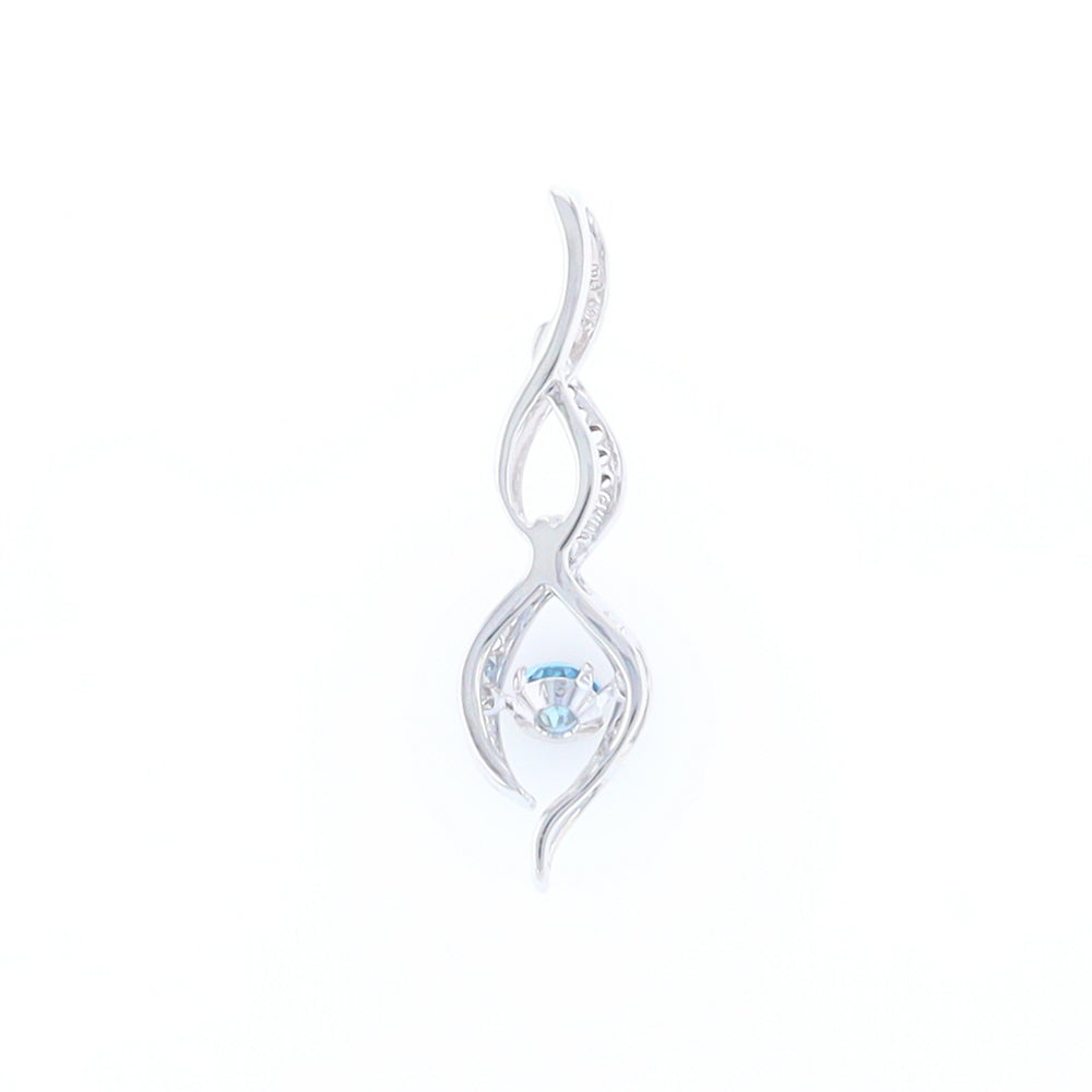 Floating Topaz Twisted Pendant