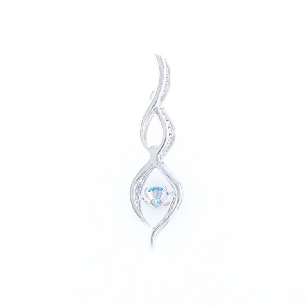 Floating Topaz Twisted Pendant