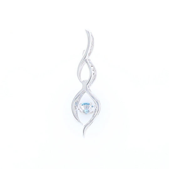 Floating Topaz Twisted Pendant