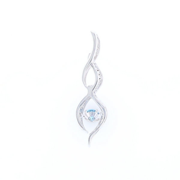 Floating Topaz Twisted Pendant