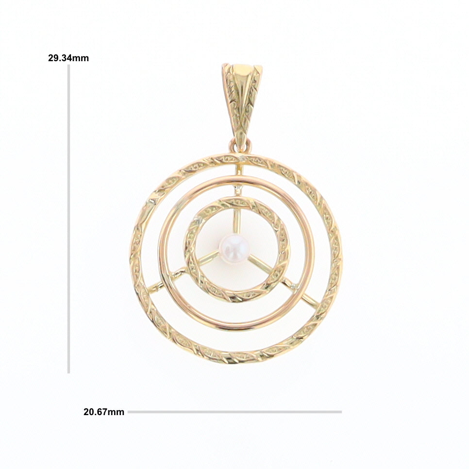 Three-Ring Pearl Pendant