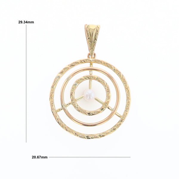 Three-Ring Pearl Pendant