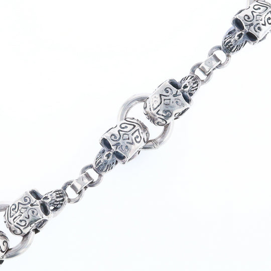 Silver Skull Bracelet