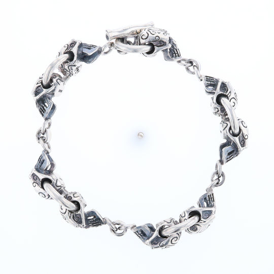 Silver Skull Bracelet