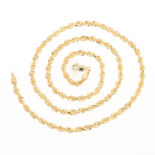 20" Yellow Gold Rope Chain