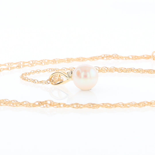 Pearl Pendant with Diamond Accent